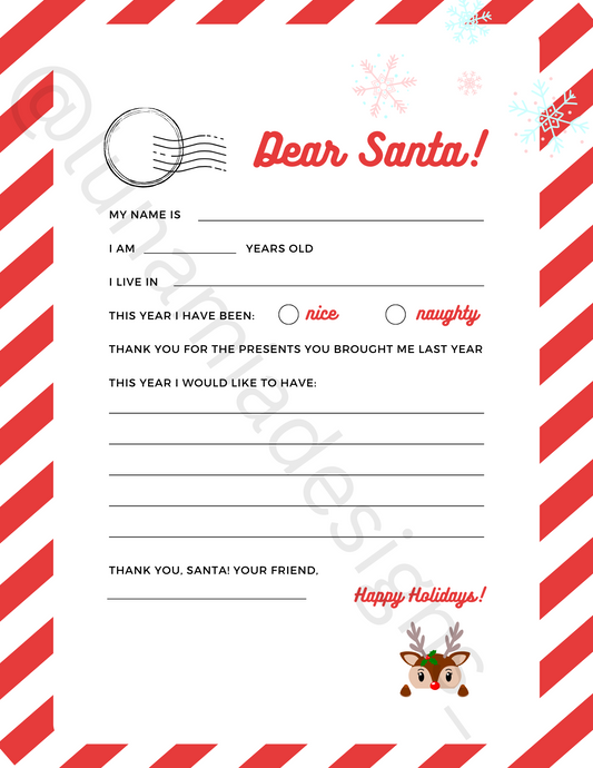 Dear Santa Letter
